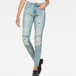 G-Star Motac Deconstructed 3D High Waist Skinny Jeans